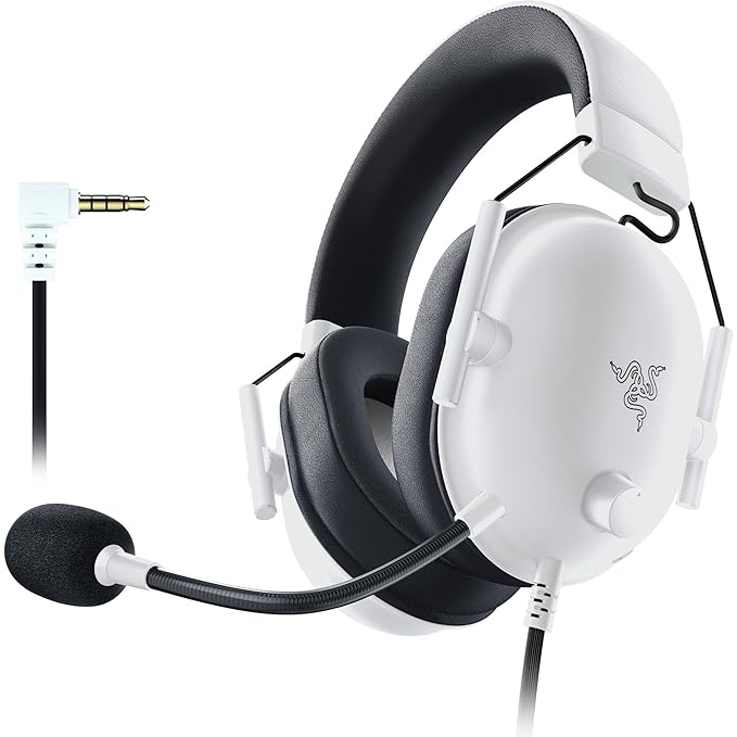 Razer BlackShark V2 X – Wired Esports Gaming Headset (White)